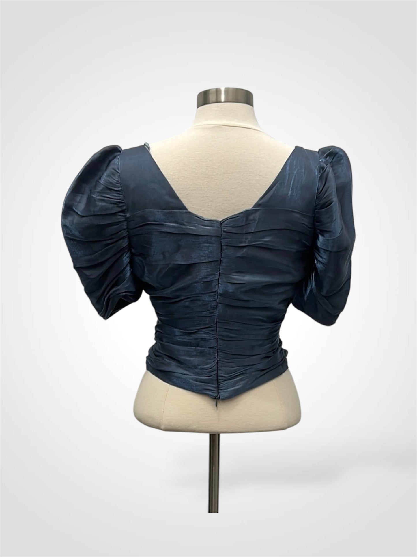 Blue Satin Top