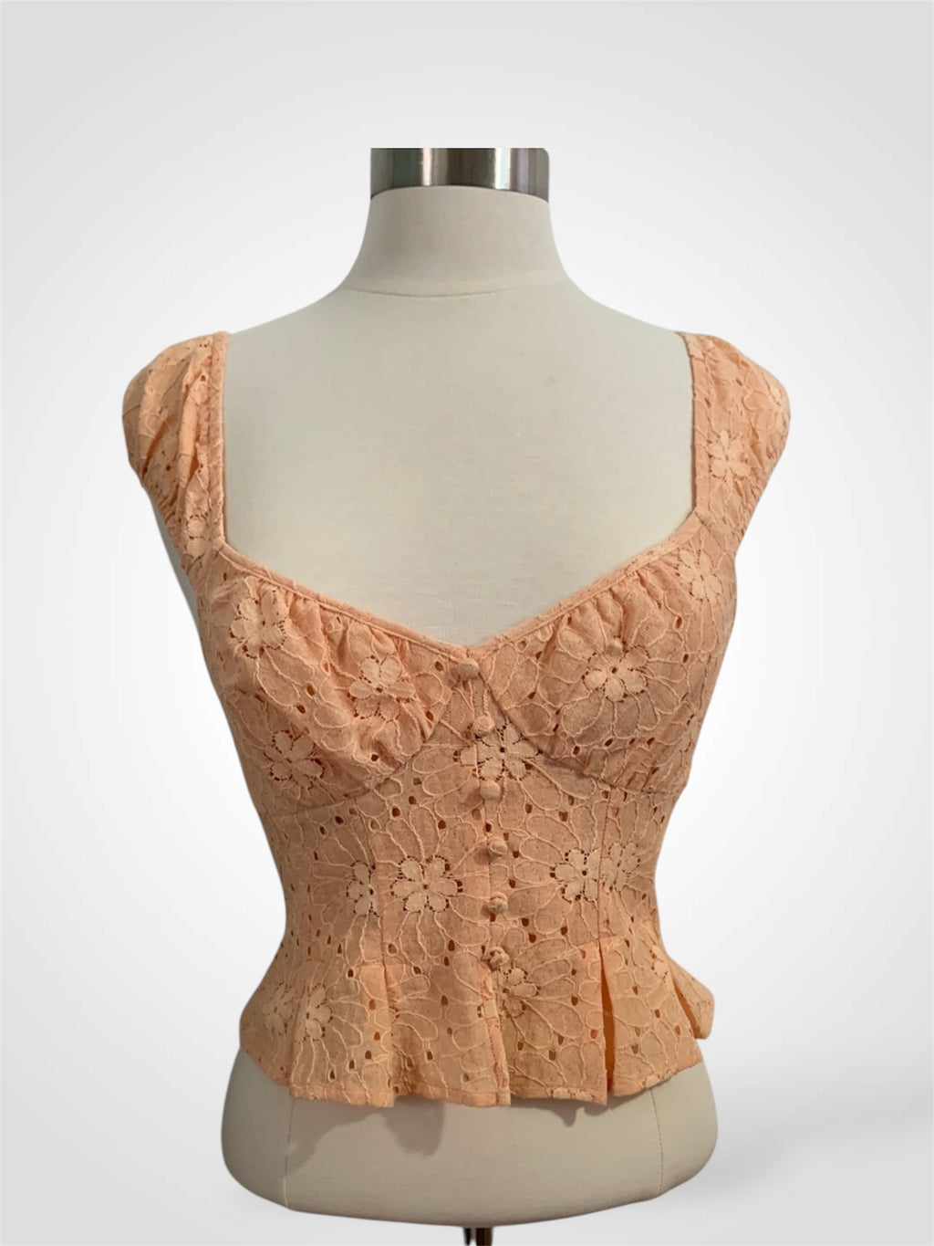 ORANGE FLOWERED PRINT TOP