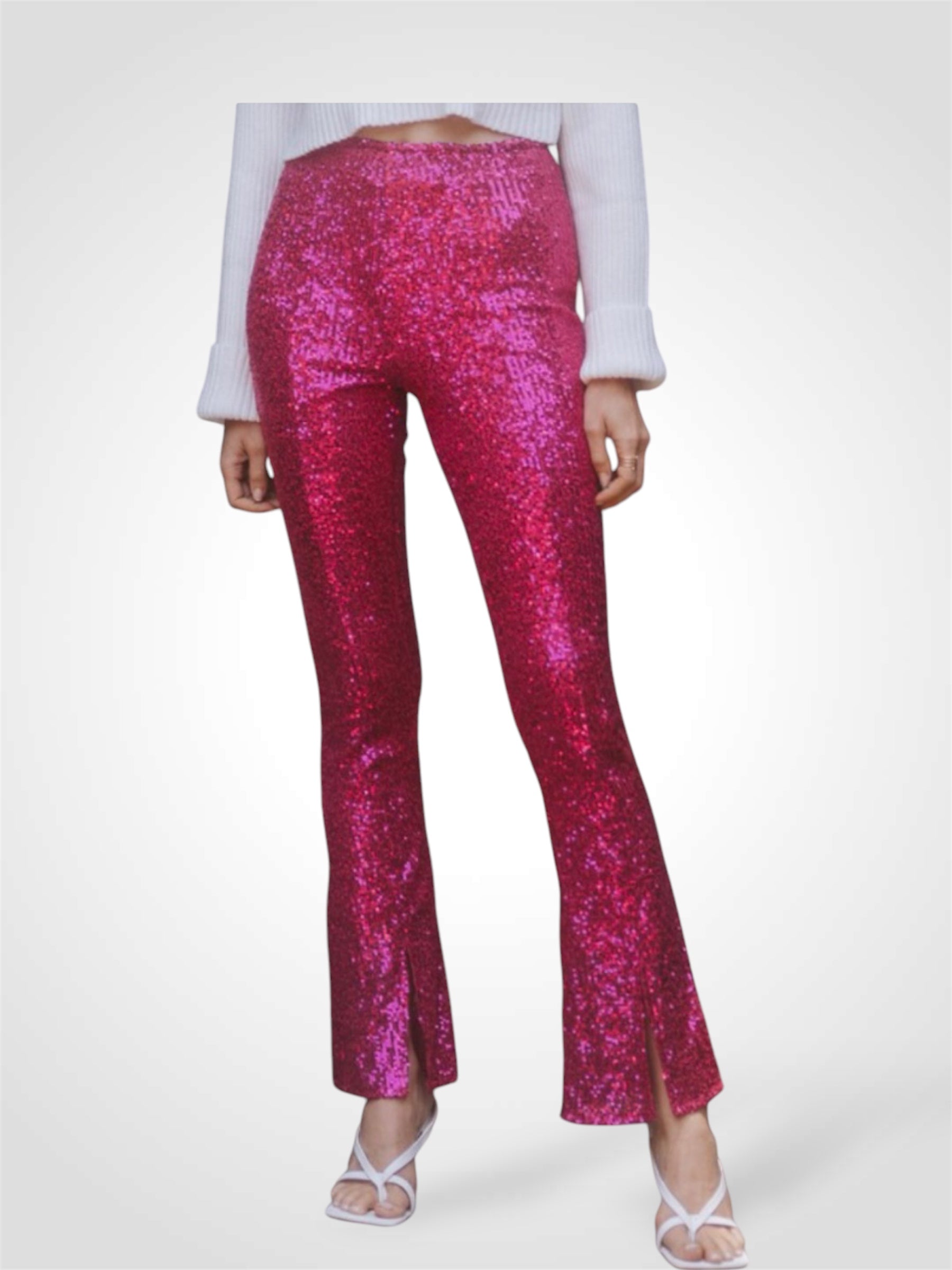Hot Pink Sequin Pants