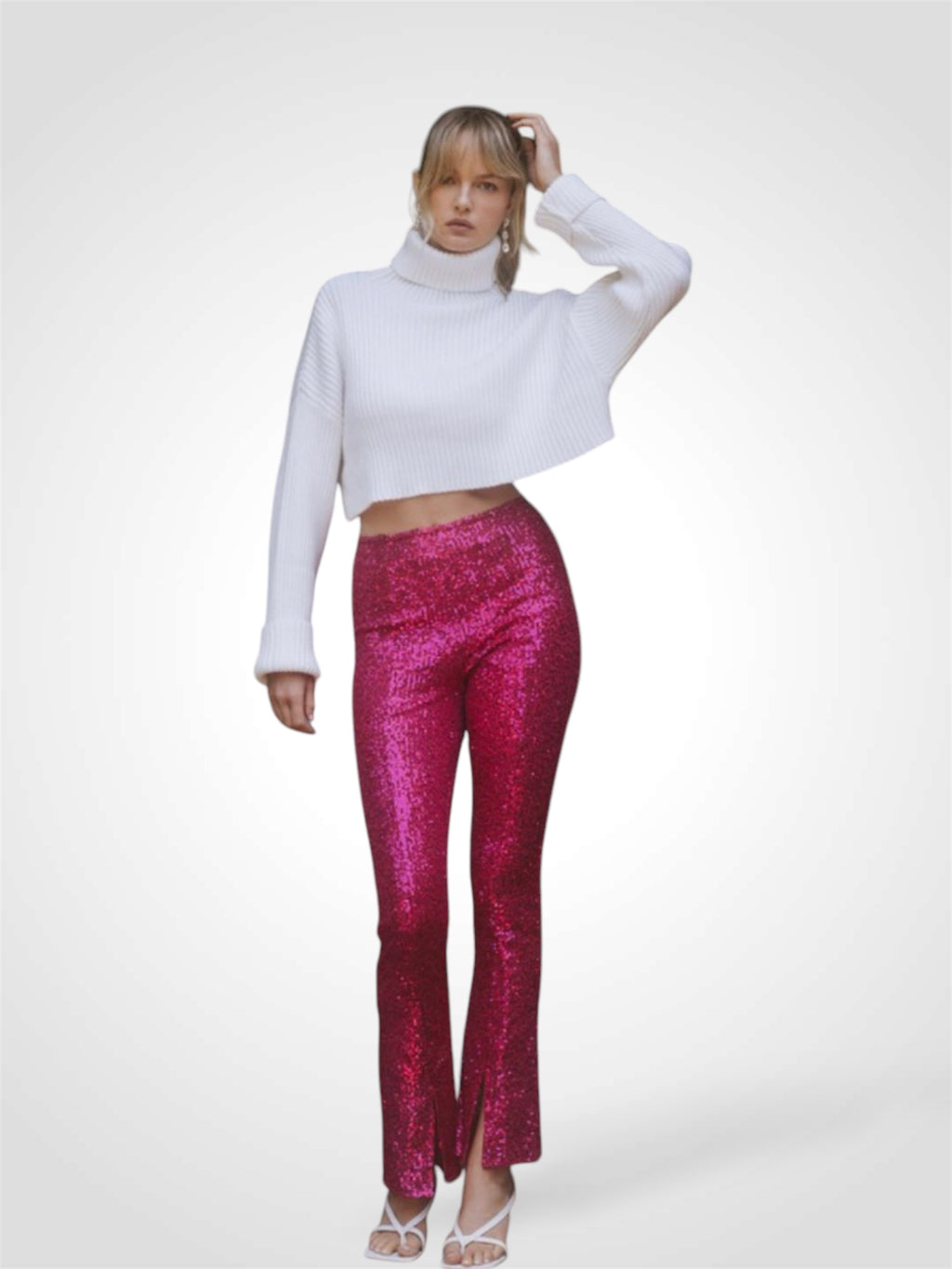 Hot Pink Sequin Pants