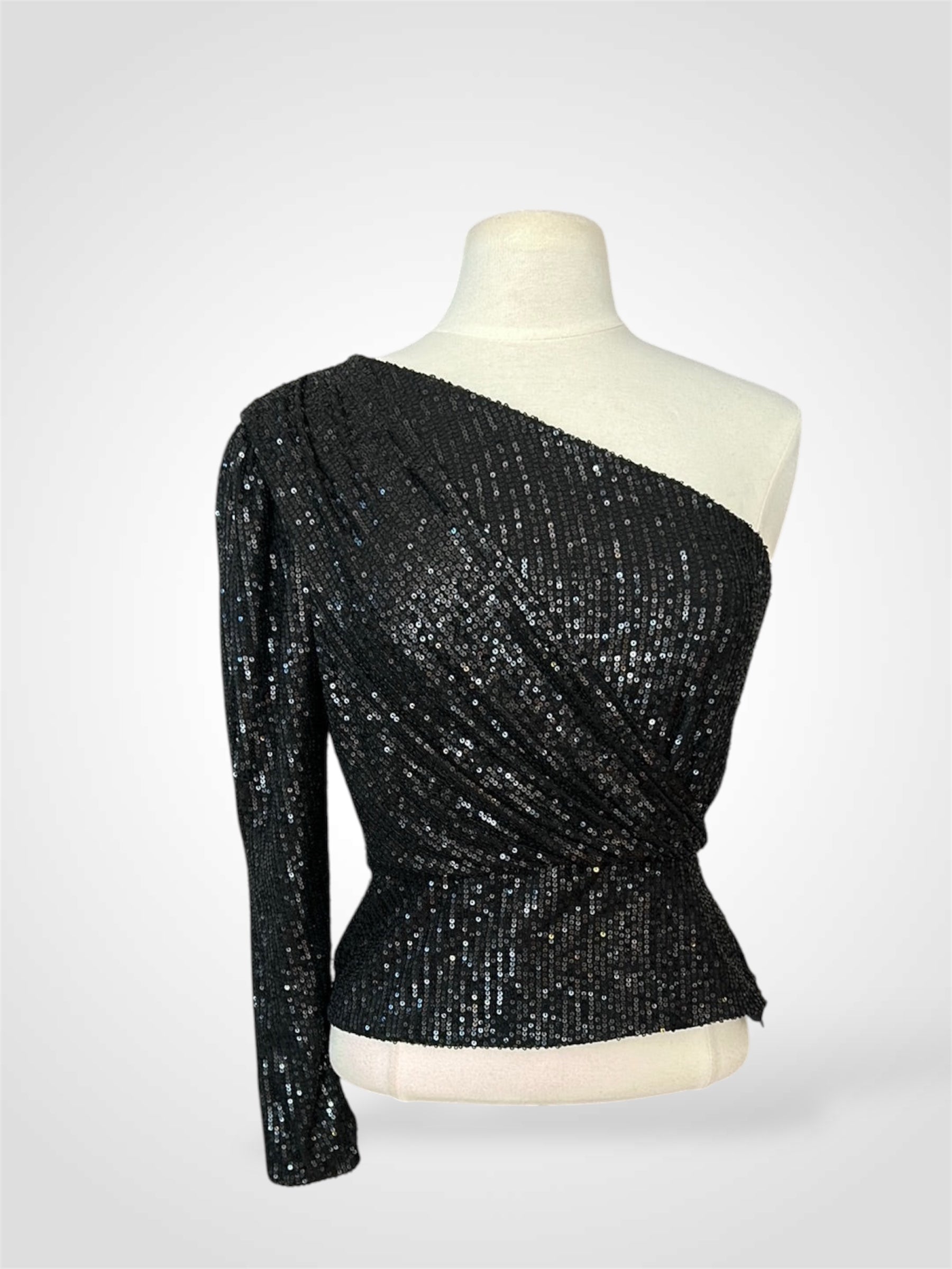 Sequins One Shoulder Top•-1