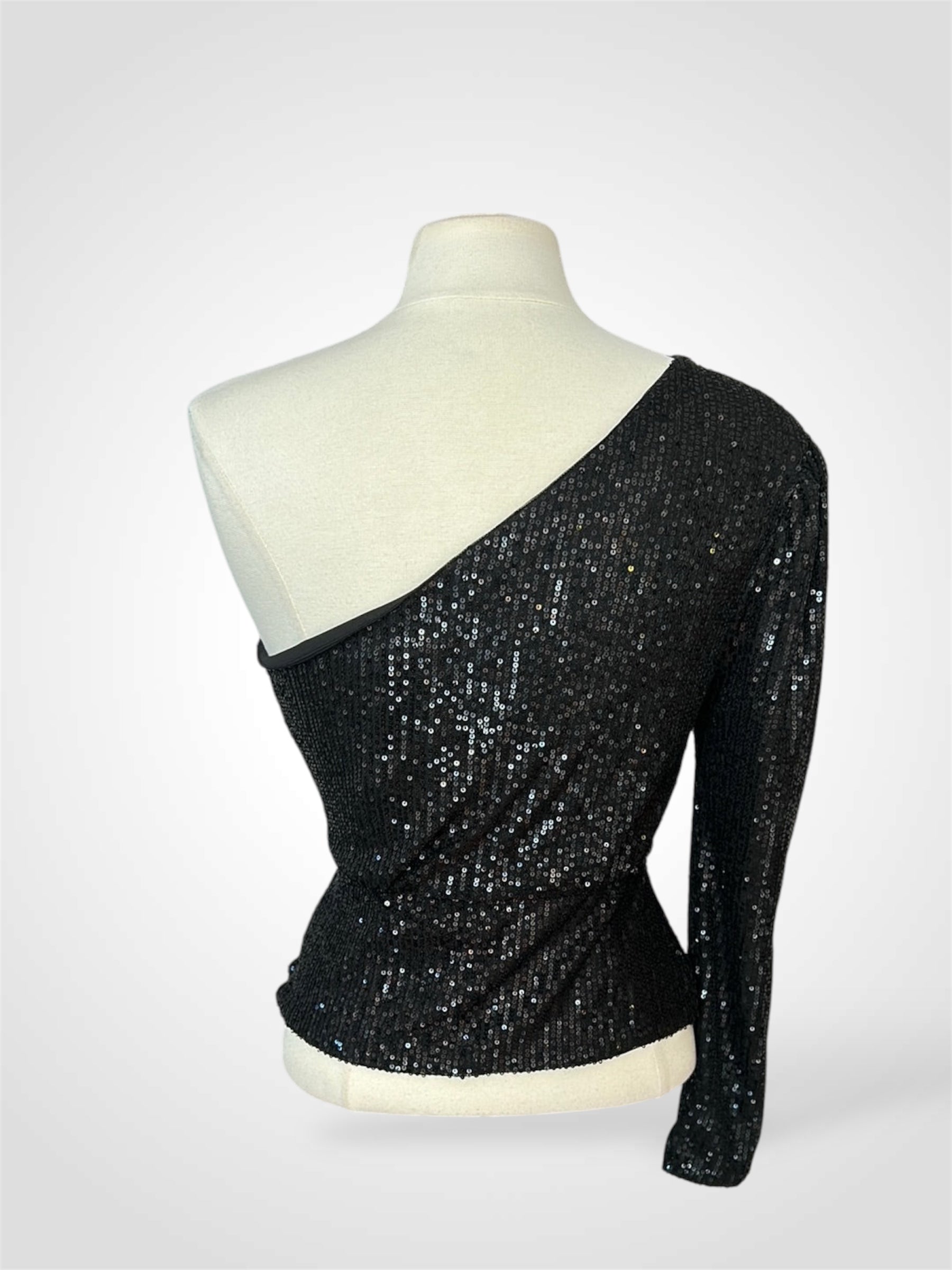 Sequins One Shoulder Top•-2
