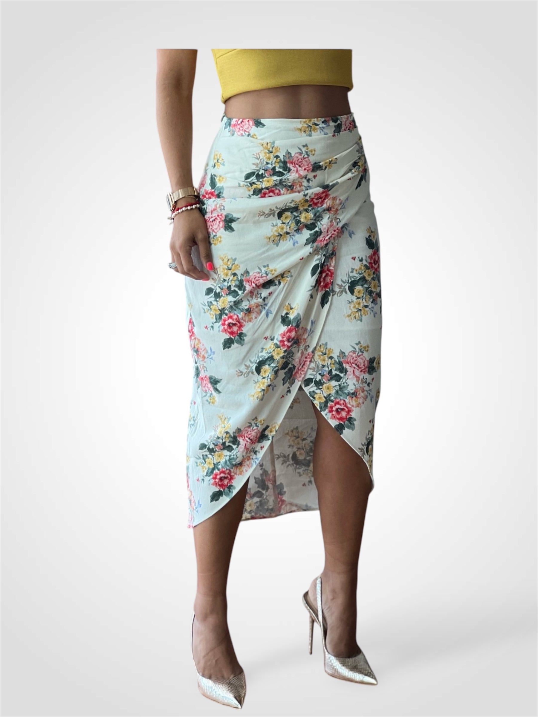 Flower Midi Skirt