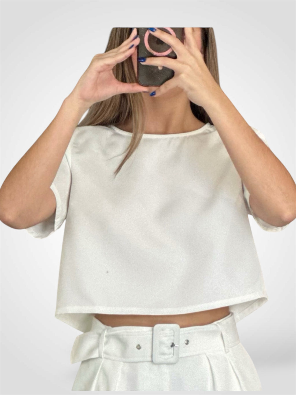 CROPPED ROUND NECK BOXY TOP