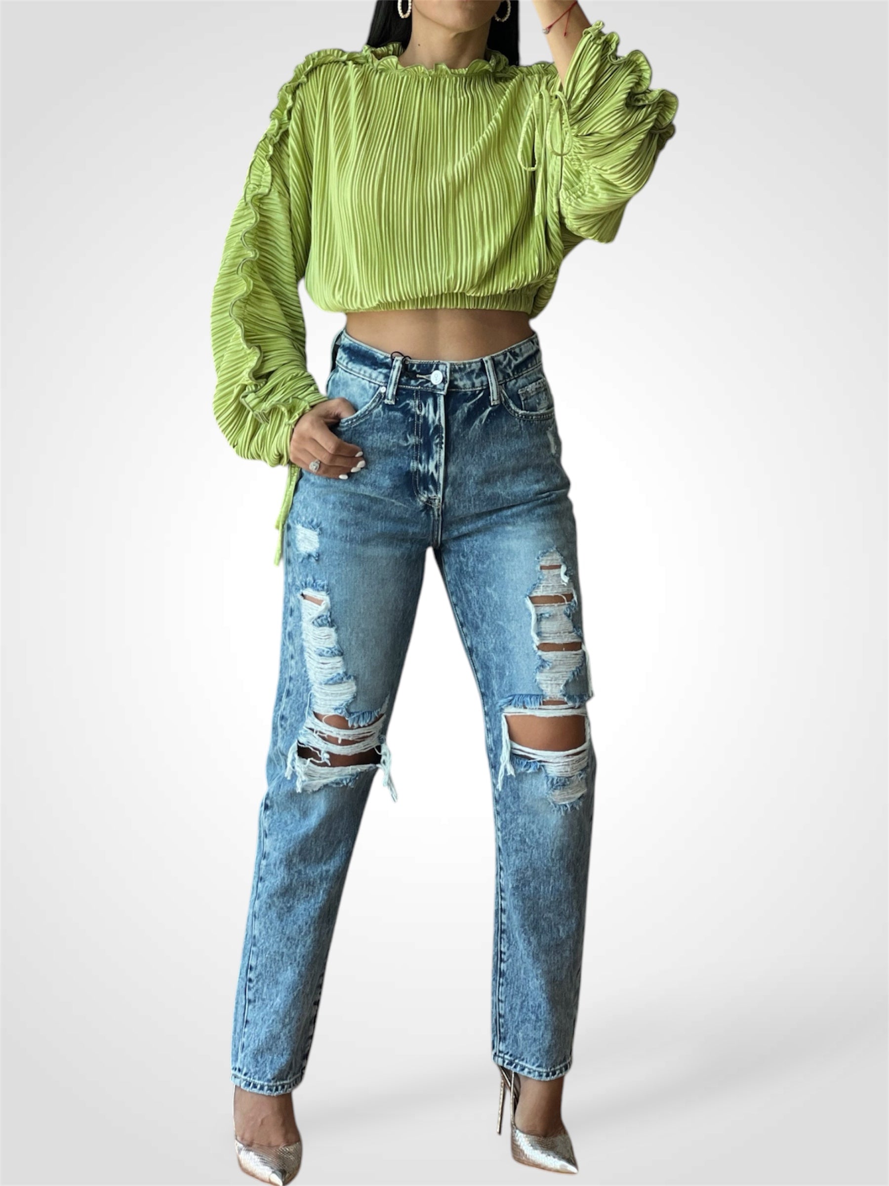 Ripped Boyfriend Jeans-2