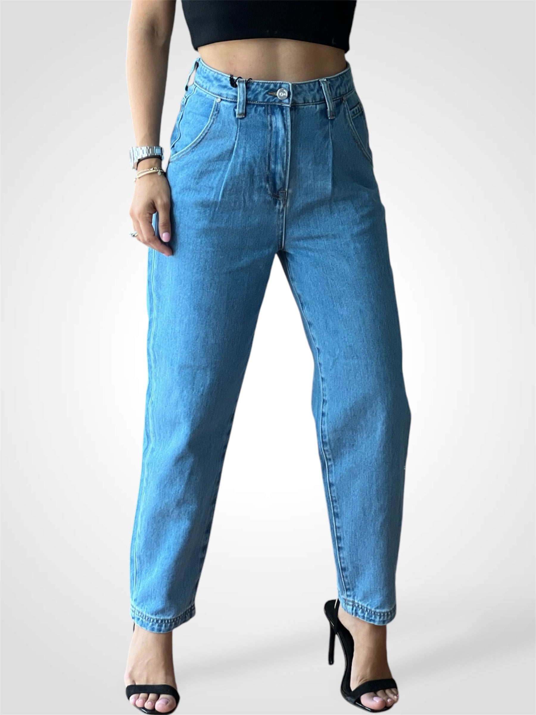 Super High Waist Slouch Jeans•-1