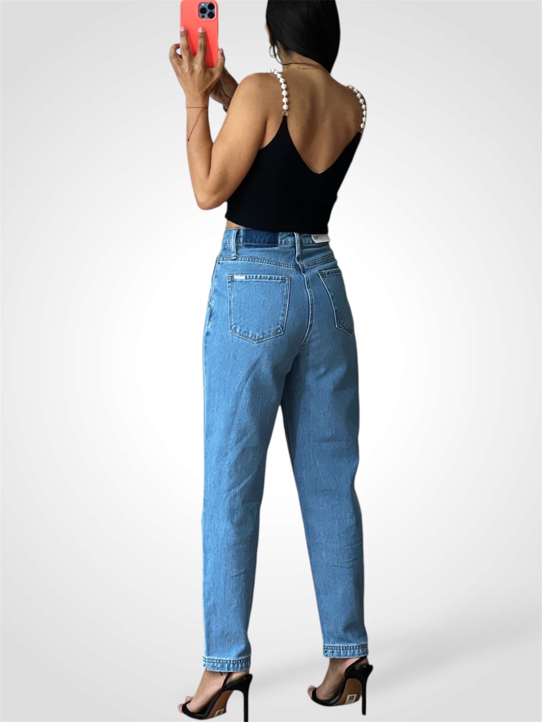 Super High Waist Slouch Jeans•-2