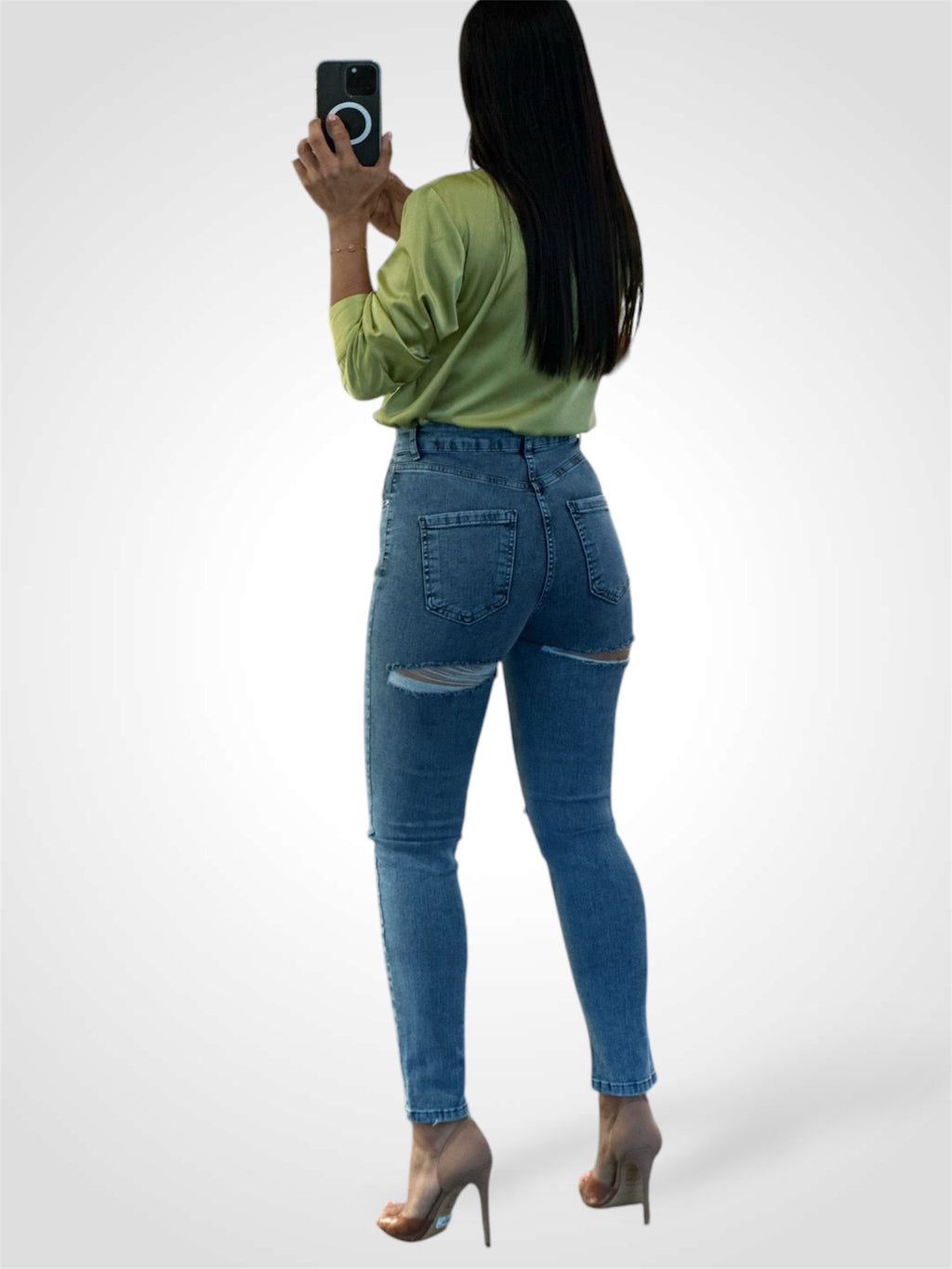 RIPPED ON THE BACK SKINNY JEAN