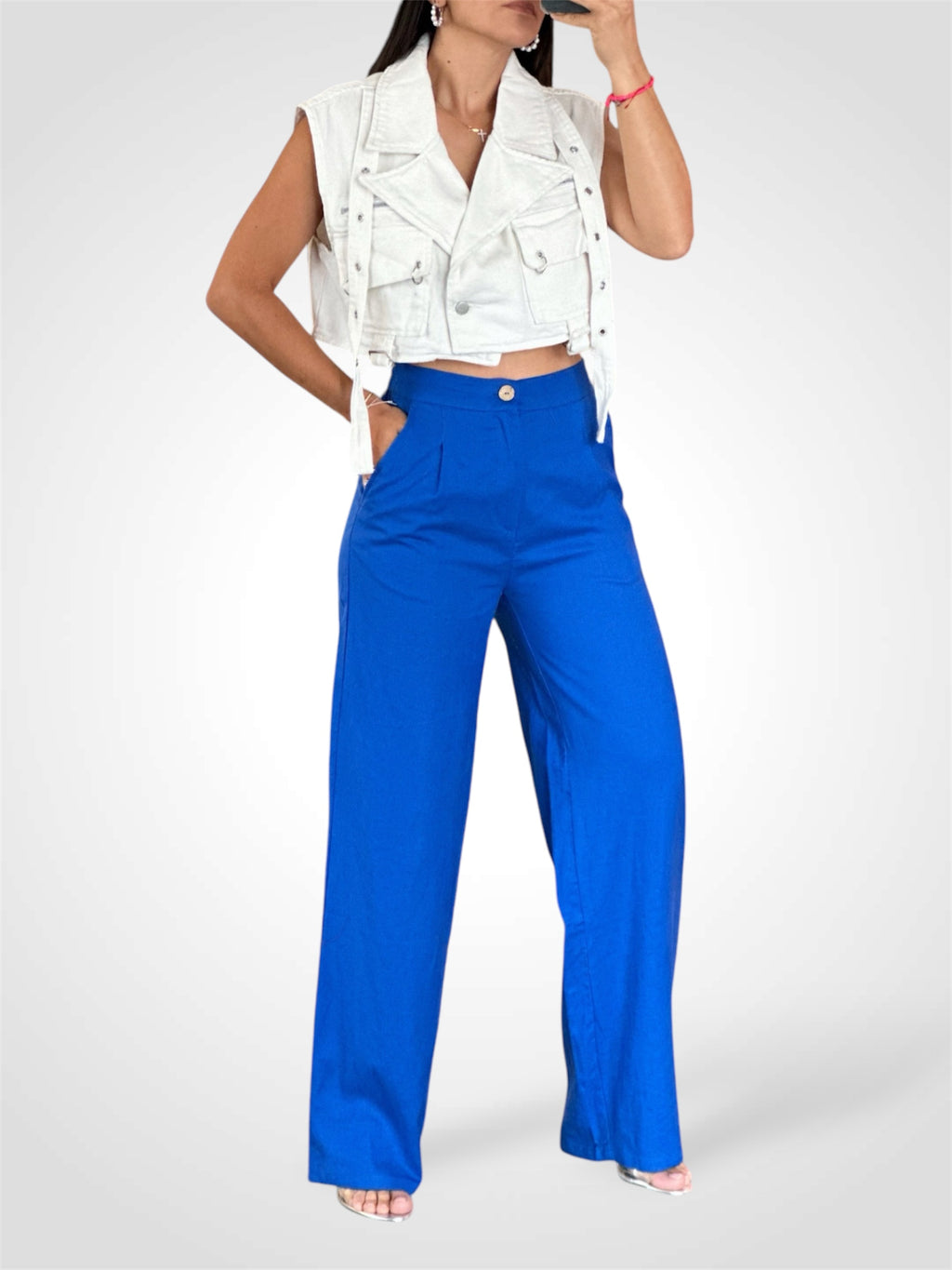 ROYAL LINEN FRONT CREASED PANTS