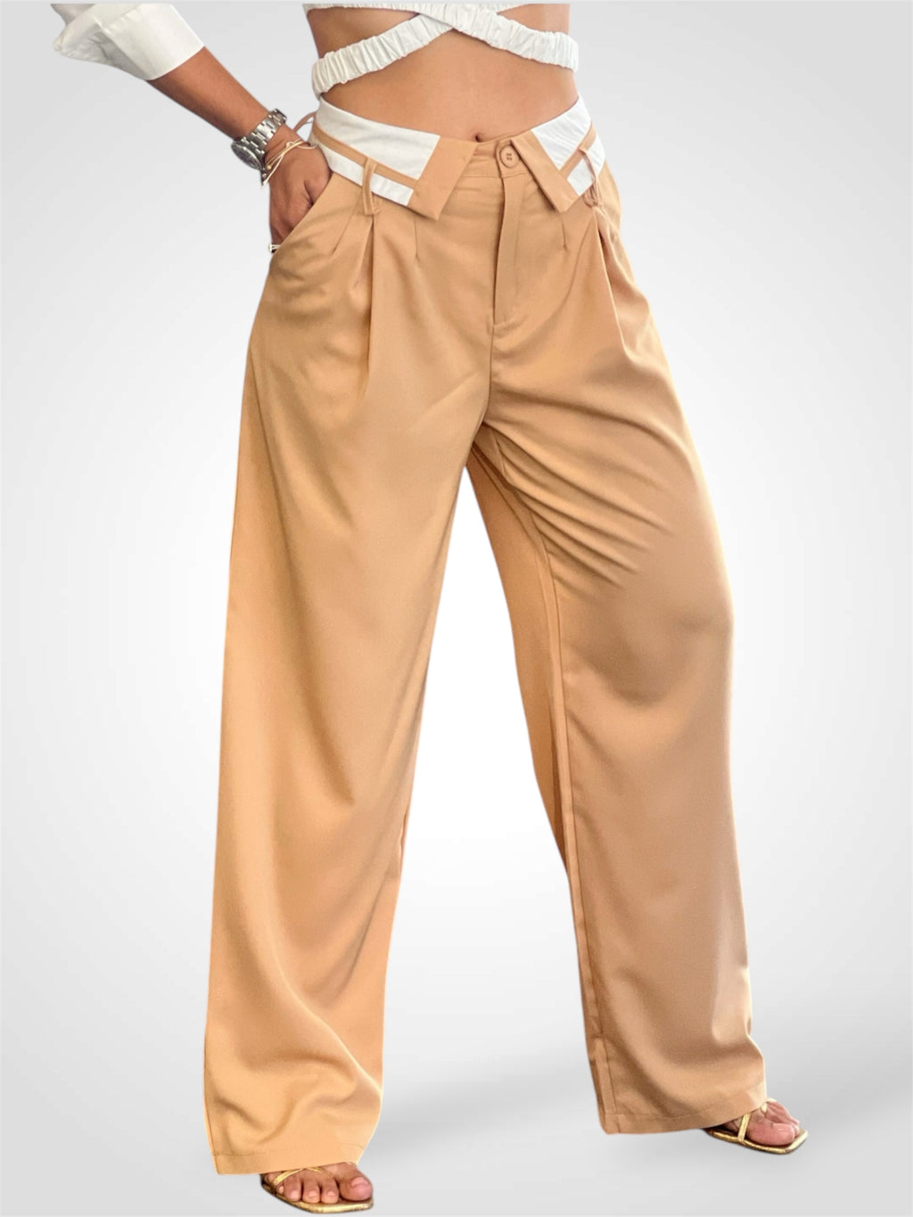 Wide Leg Slack Pants