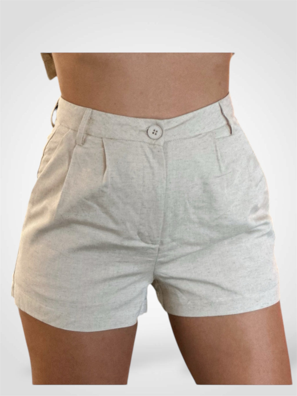 HIGH WAIST PLEATED SHORTS