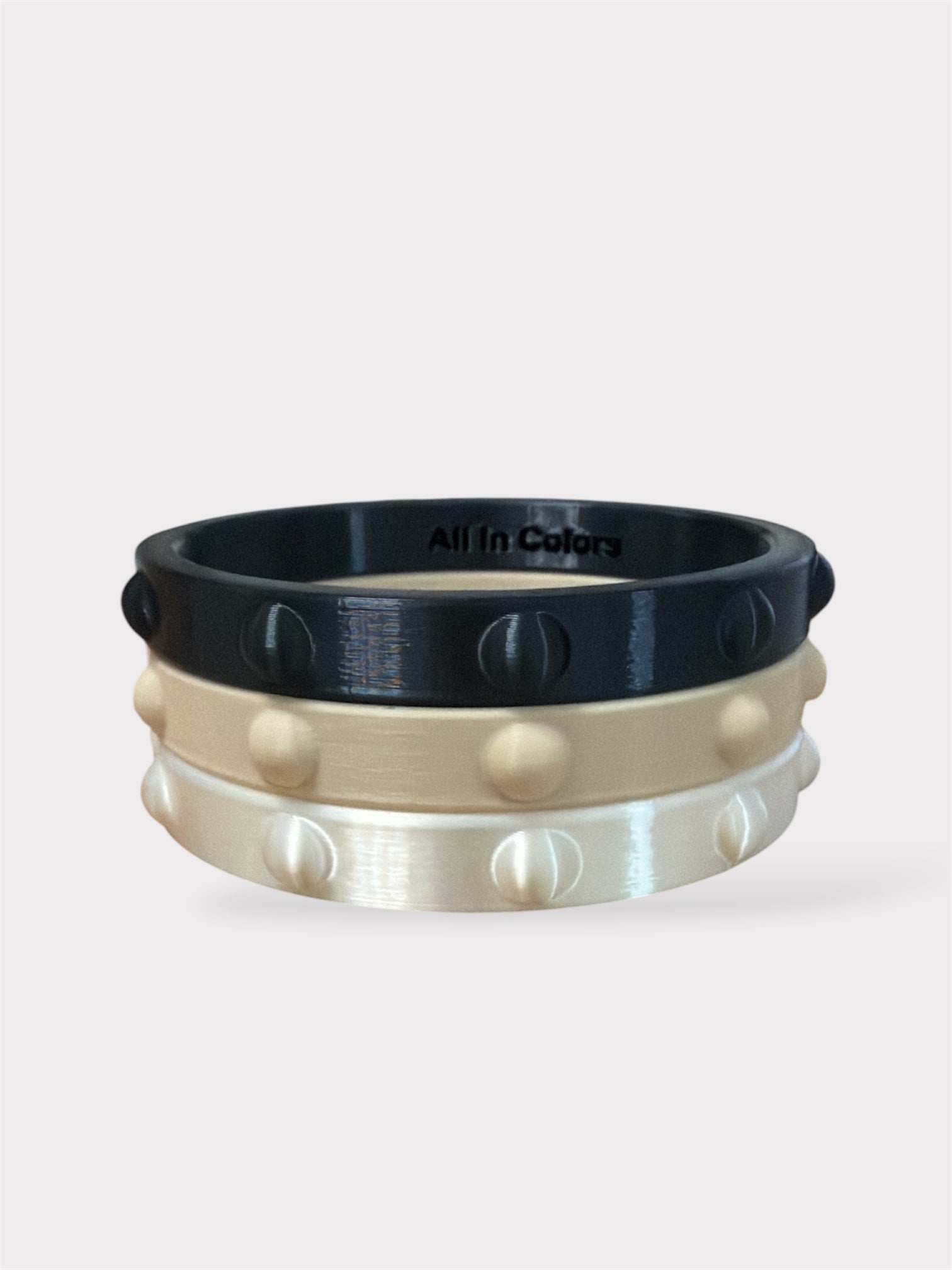 Thin Endless Bangles Black-Cream-White-1