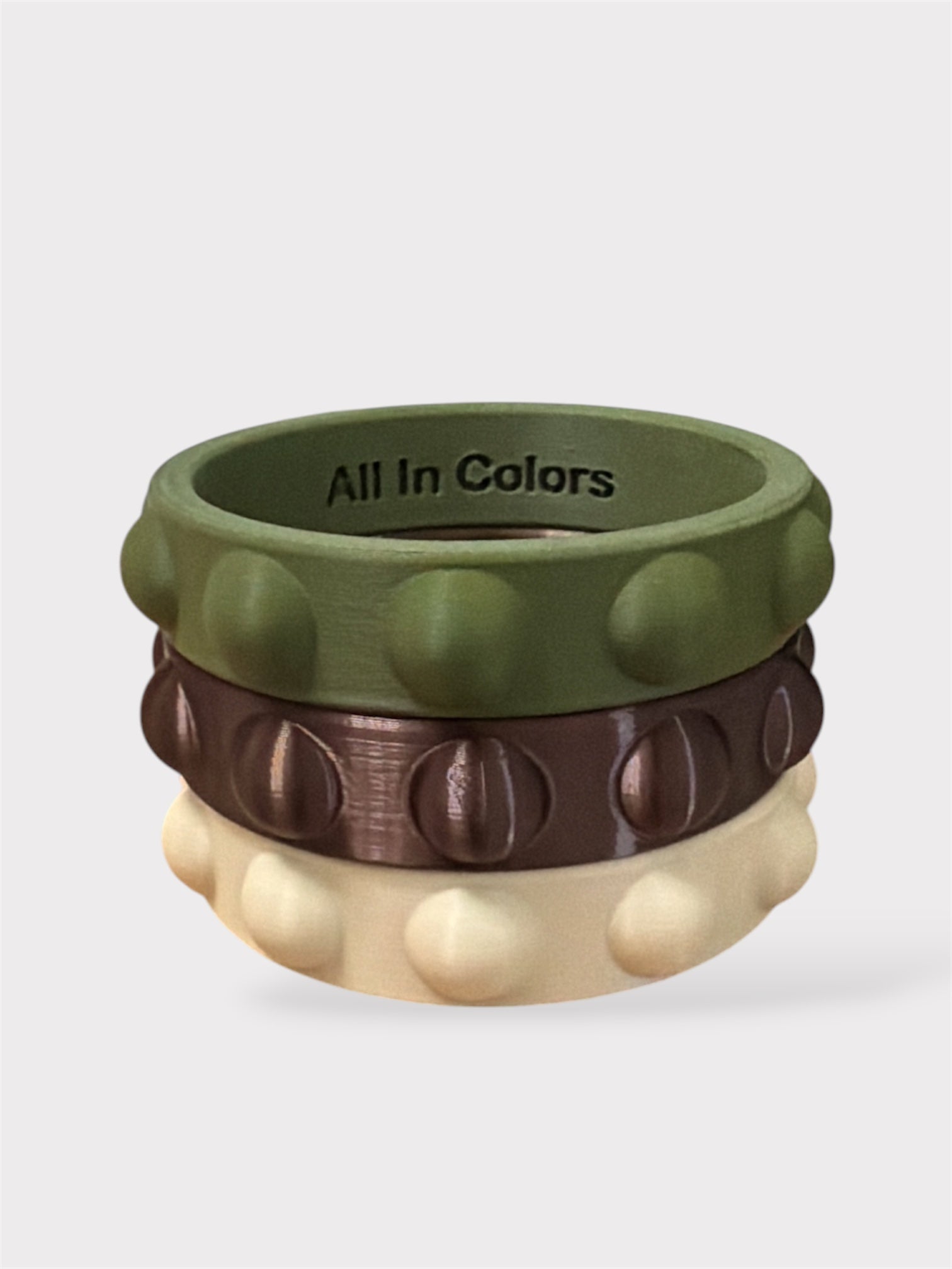 Wide Endless Bangles Green-Brown-Cream-1