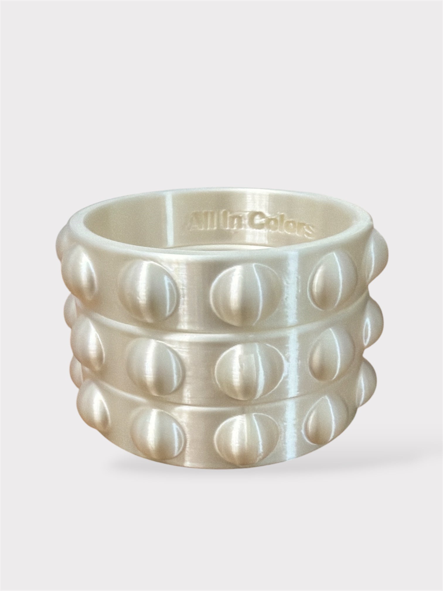 Wide Endless Bangles White