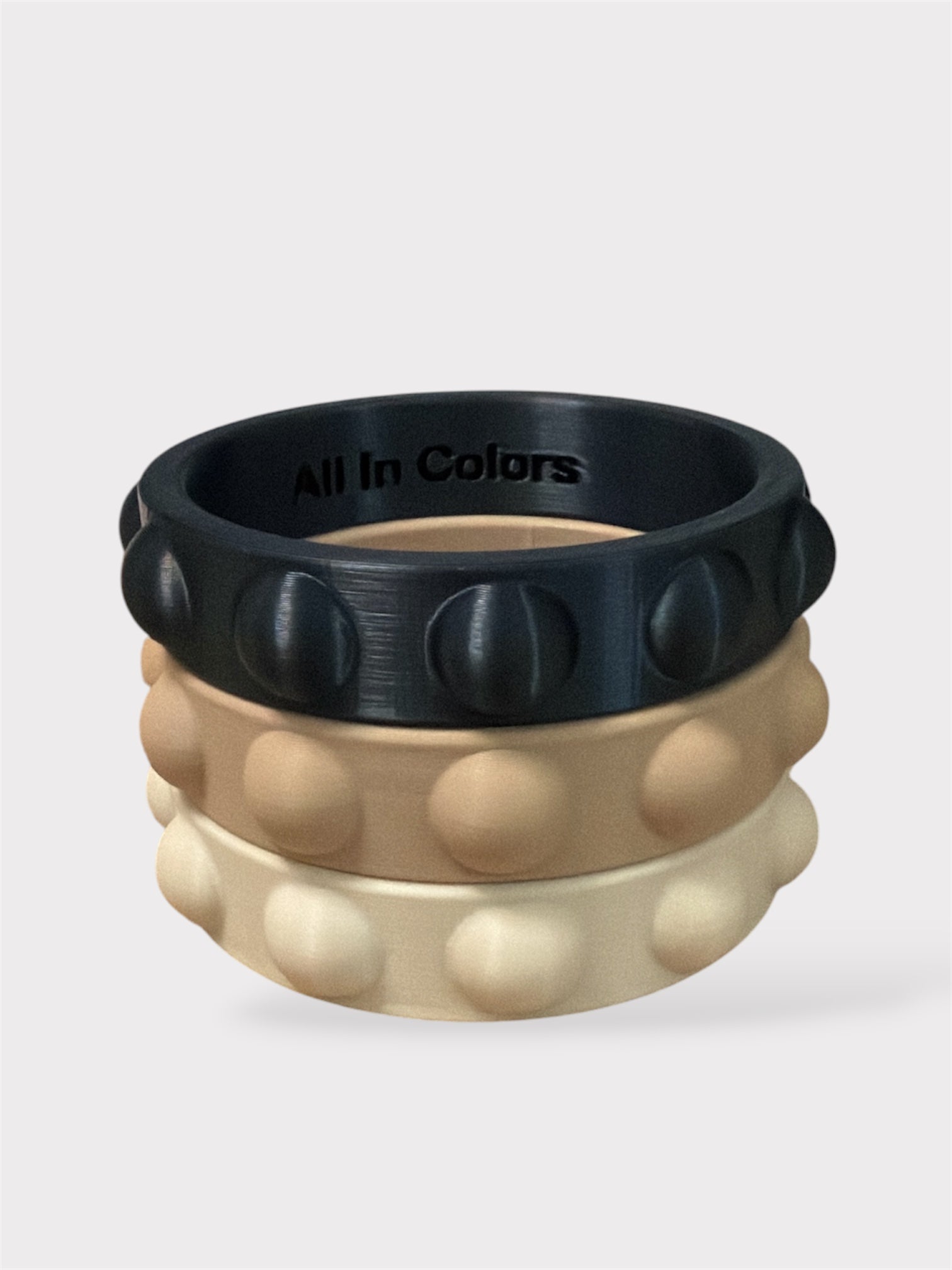 Wide Endless Bangles Black-Cream-Off White-1