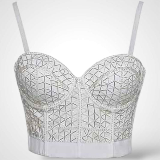 WHITE SEXY BUSTIER