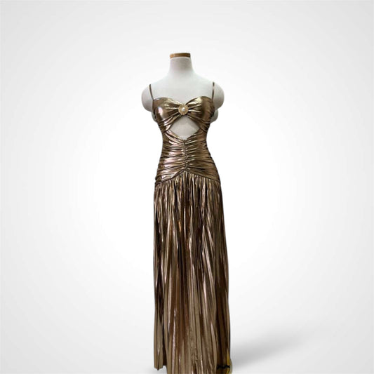 METALLIC MAXI DRESS