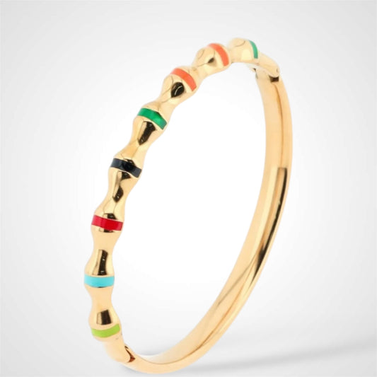 Summer Color Gold Bangle