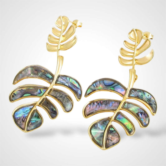 Monstera Statement Earrings