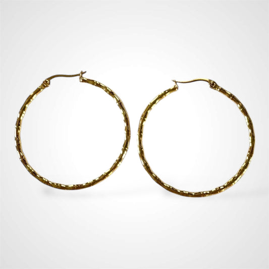 GOLD SIMONA STEEL HOOPS