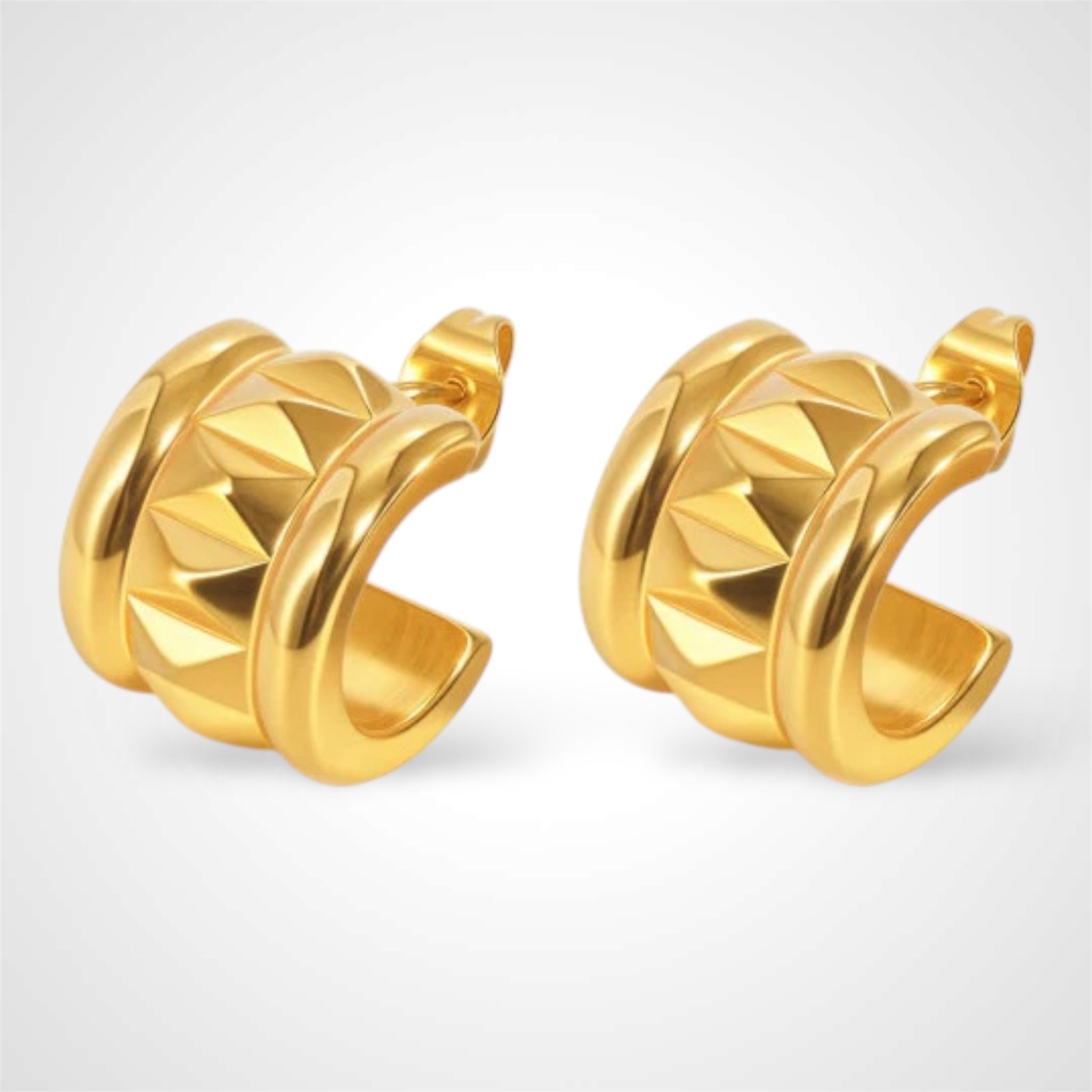 Dots Gold Hoops•-1