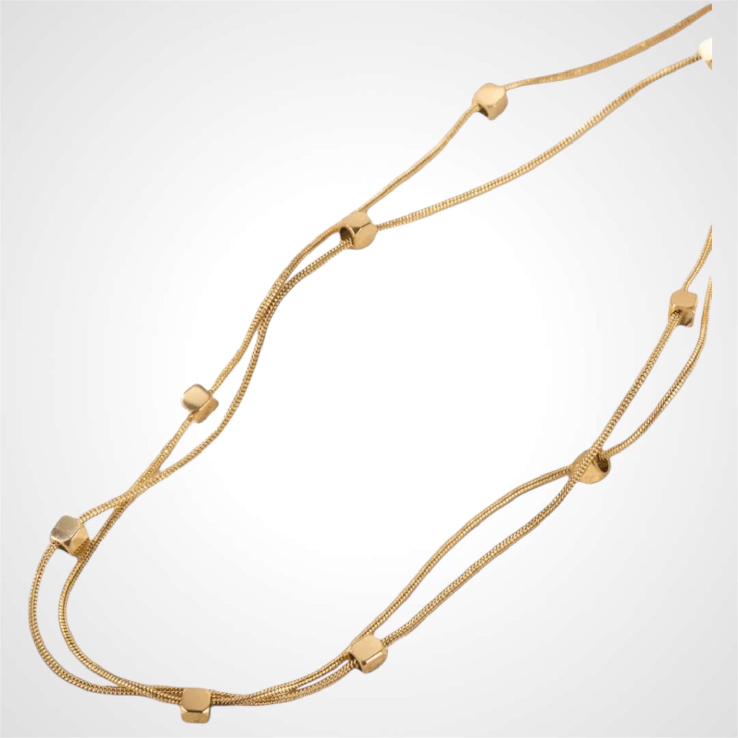 GOLD DOUBLE SMALL SQUARE CHAIN