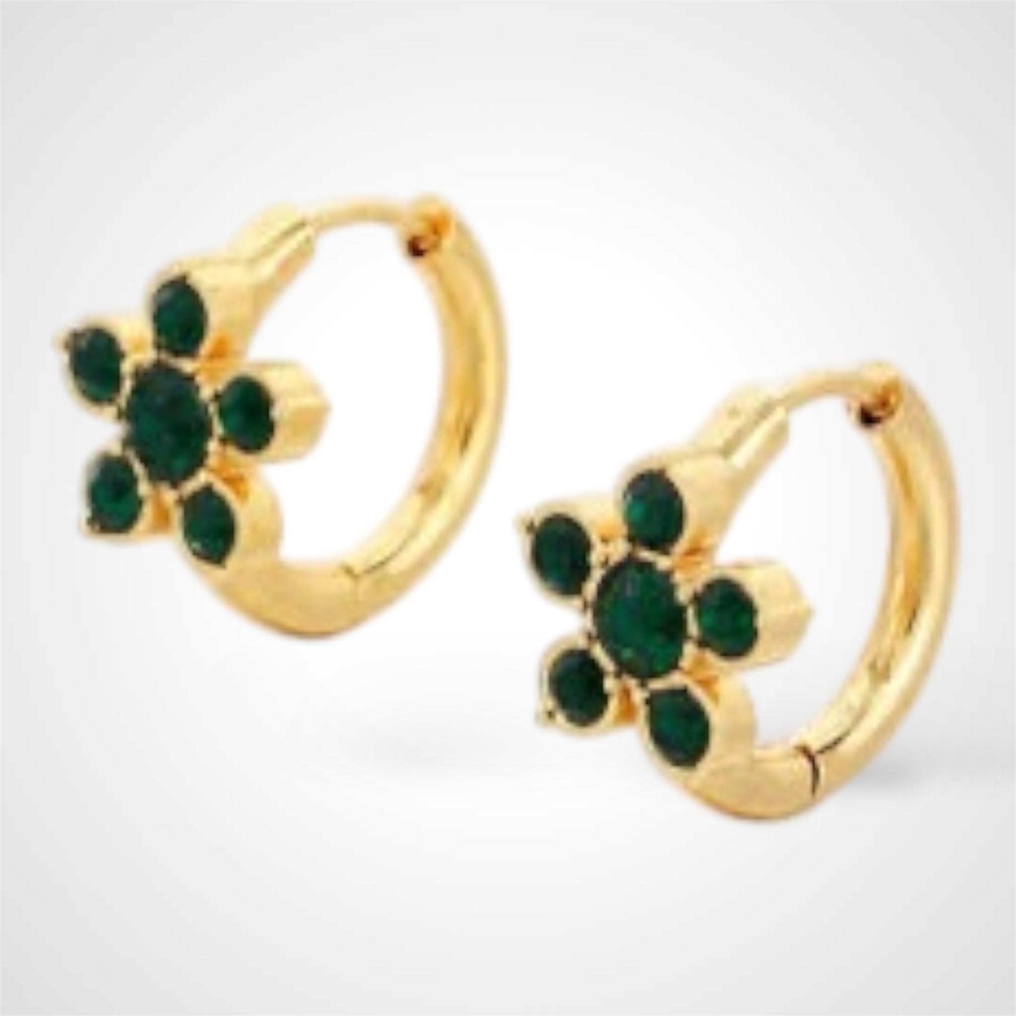 VINTAGE ELEGANT FLORAL GOLD EARRINGS