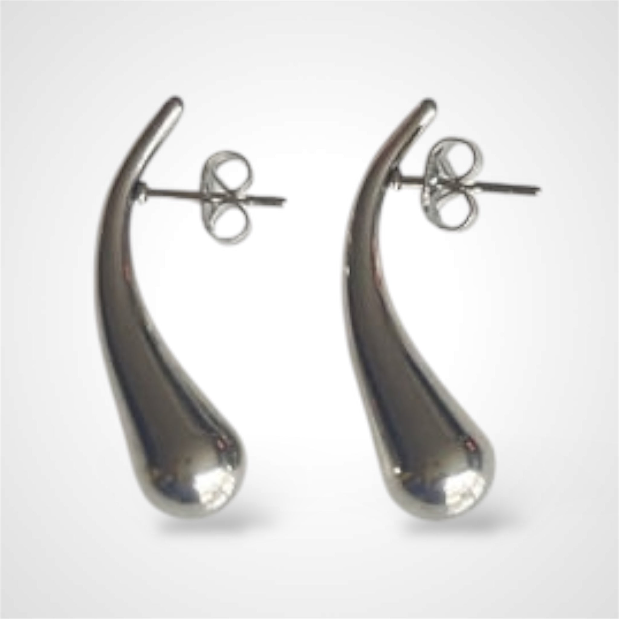 Silver Stainless Steel French Drop•