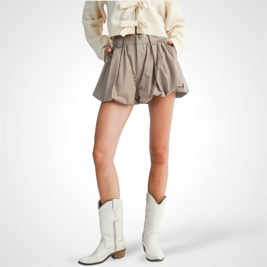 BUBBLE HEM SHORTS