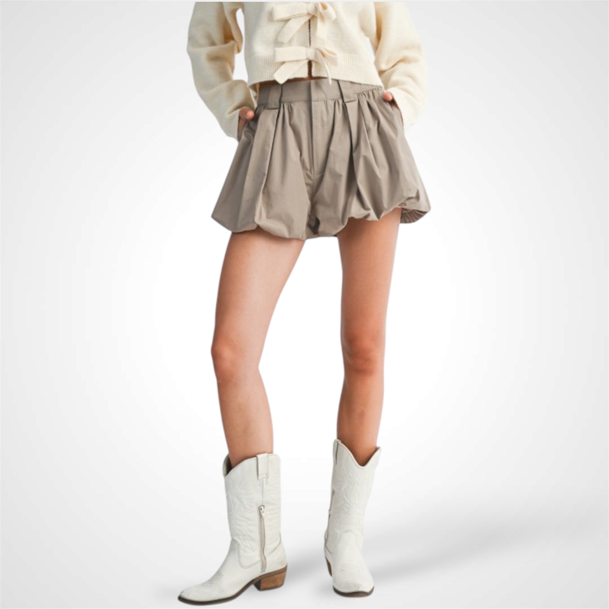 BUBBLE HEM SHORTS