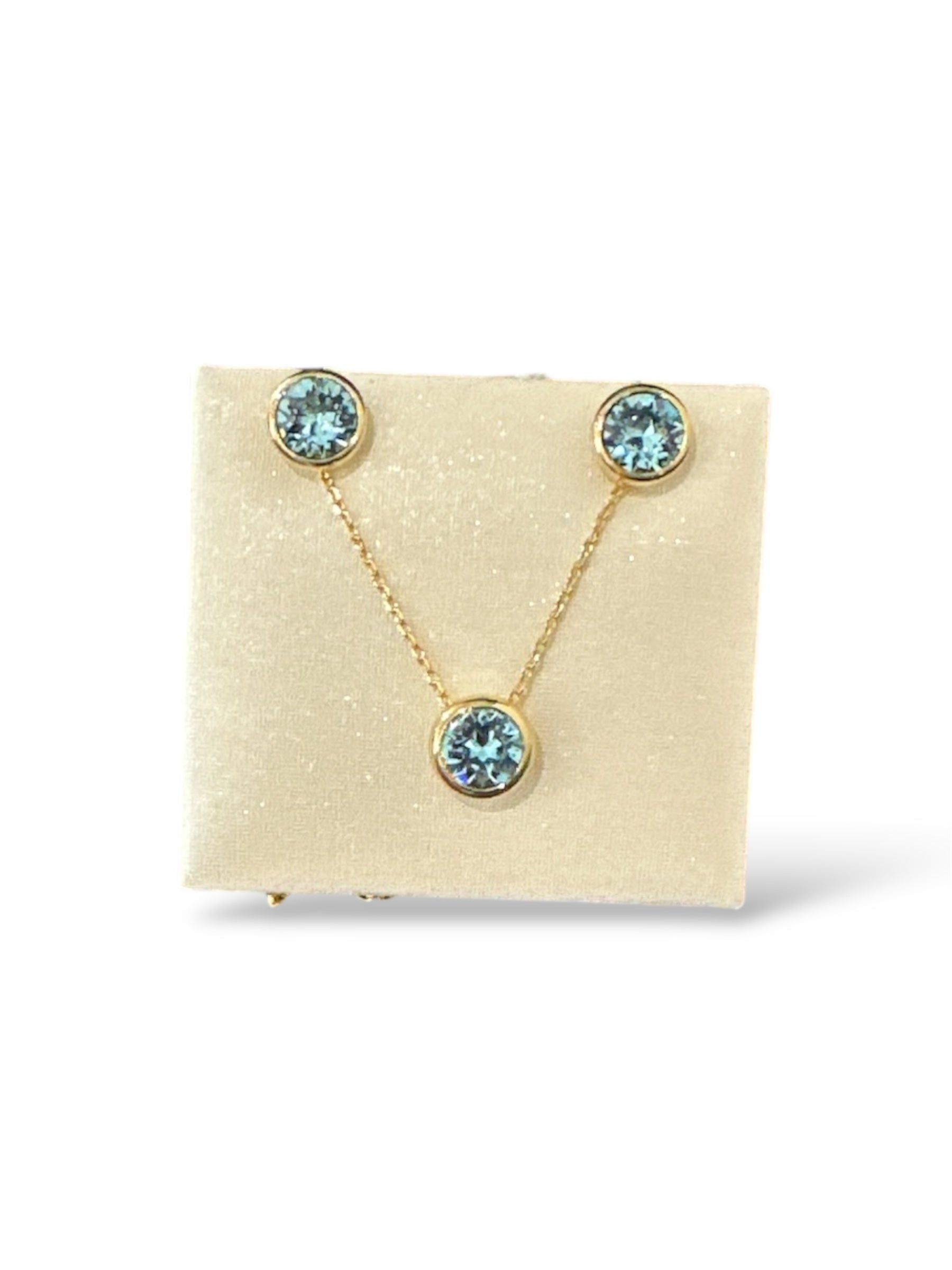 FC-Lifestones Nassau Set Aquamarine Gold
