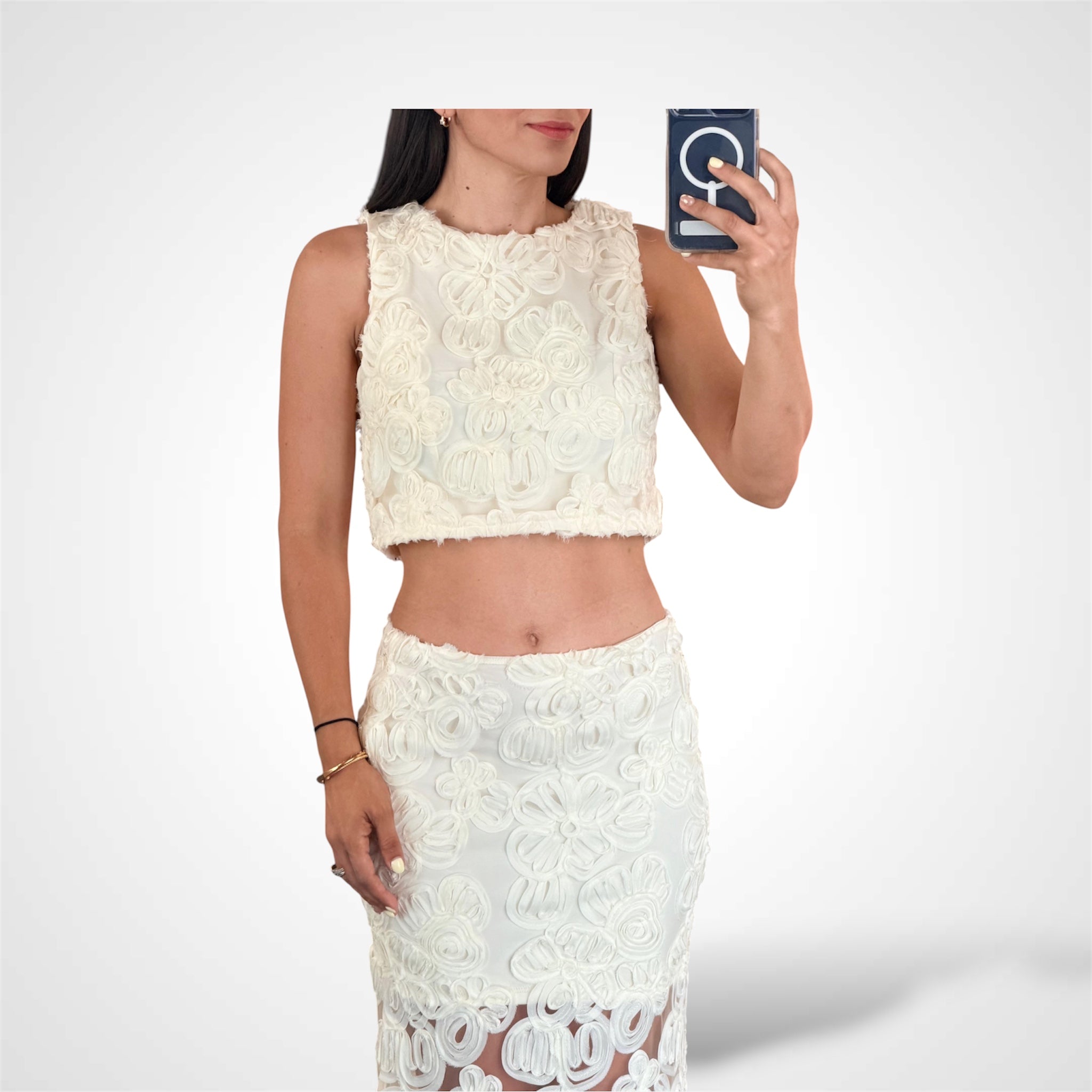 CAMELLIA LACE TOP AND MAXI SKIRT SET-2