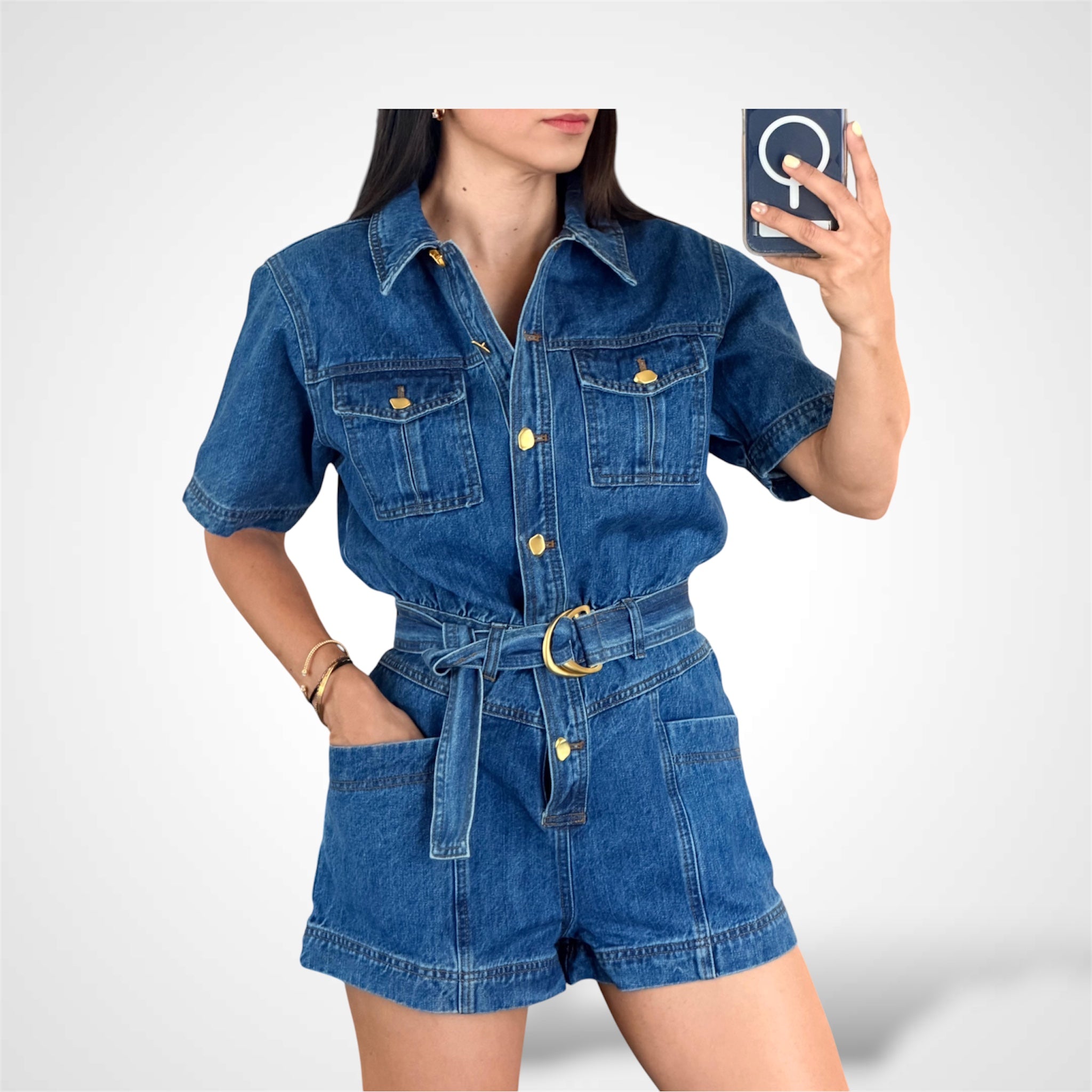 Denim Washed Romper