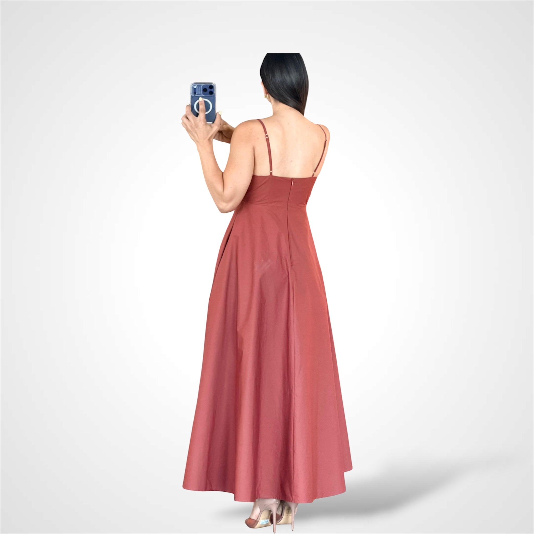 Dark Rose Midi Dress-3