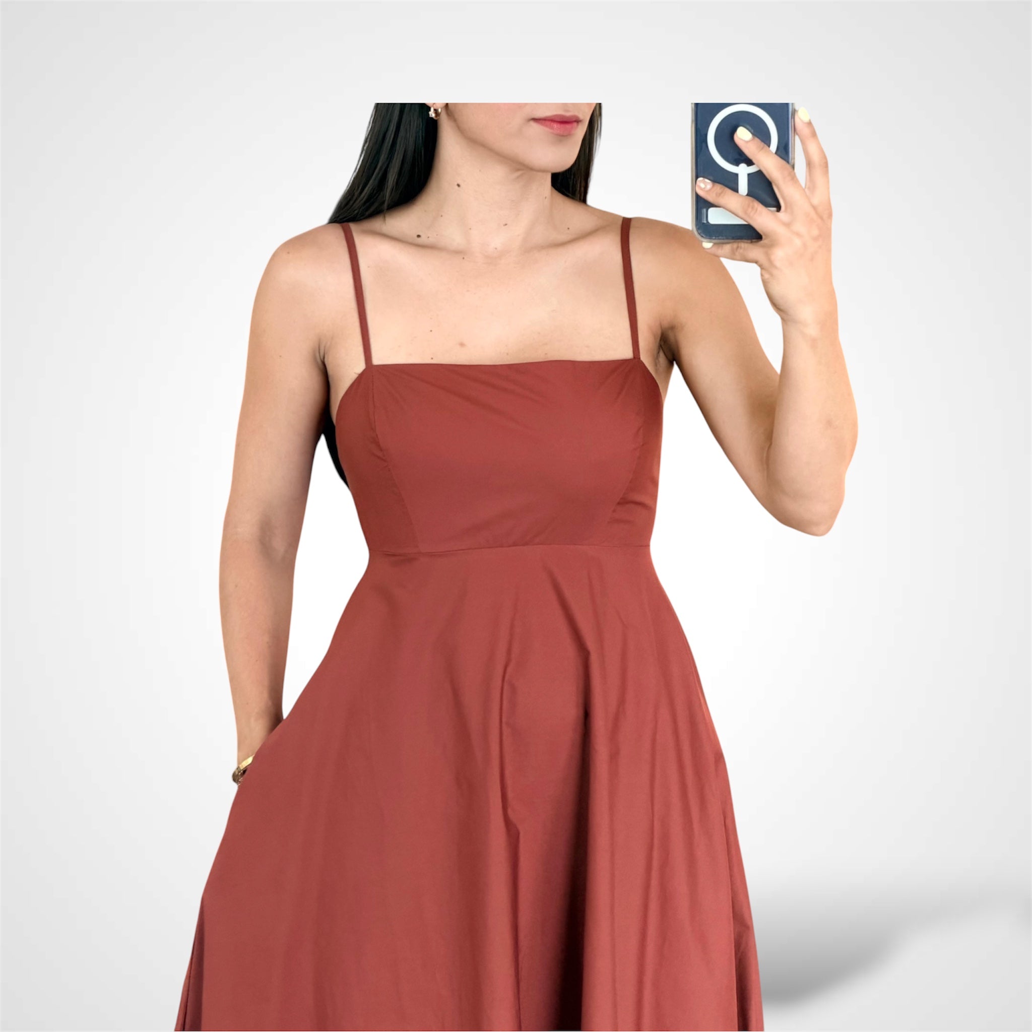Dark Rose Midi Dress-2
