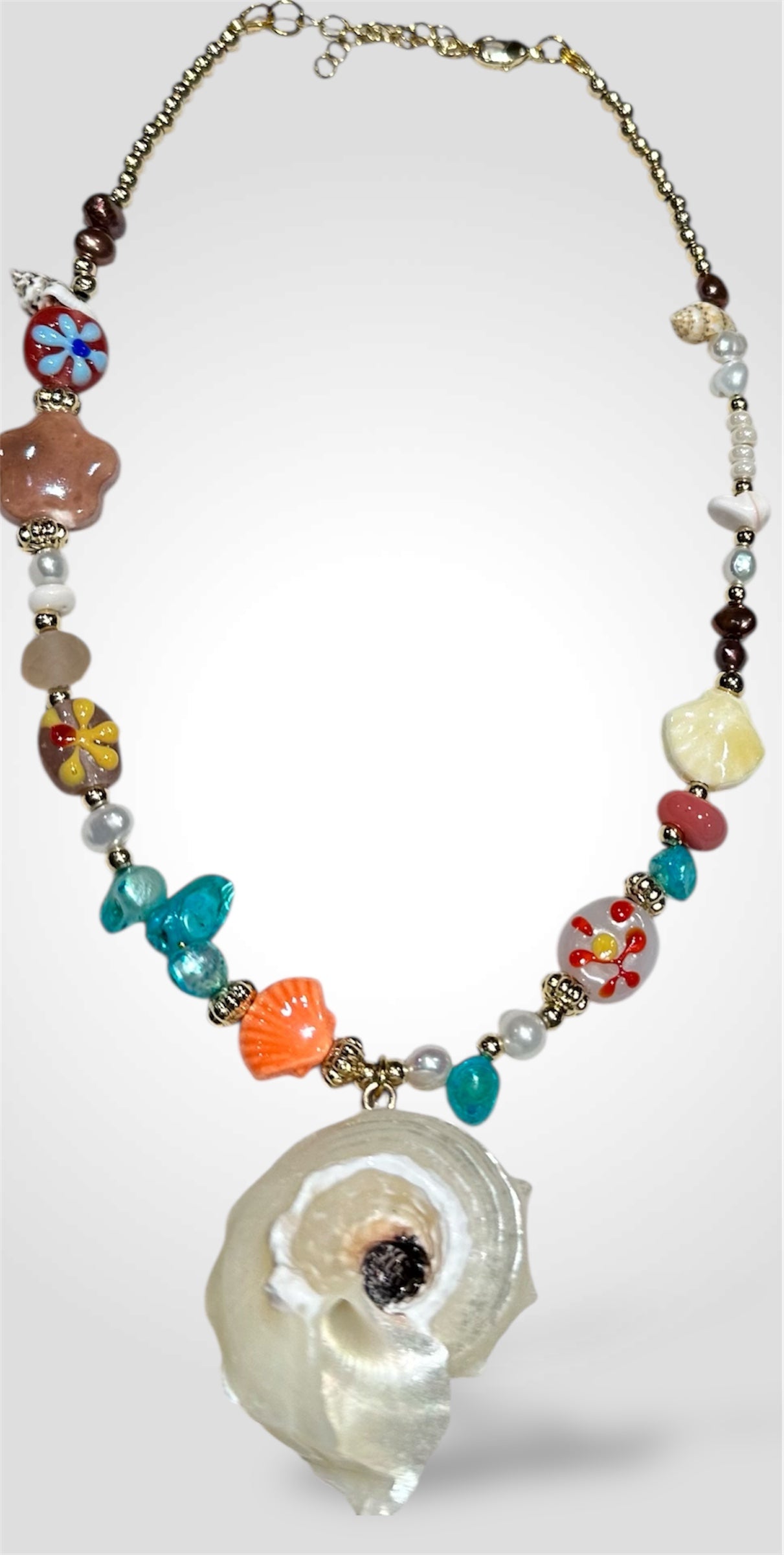 BEACH BIG SNAIL NECKLACE