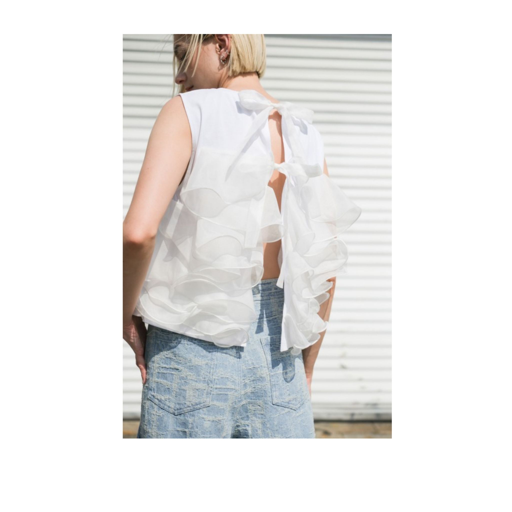 KNIT TOP WITH ORGANZA RUFFLES-3
