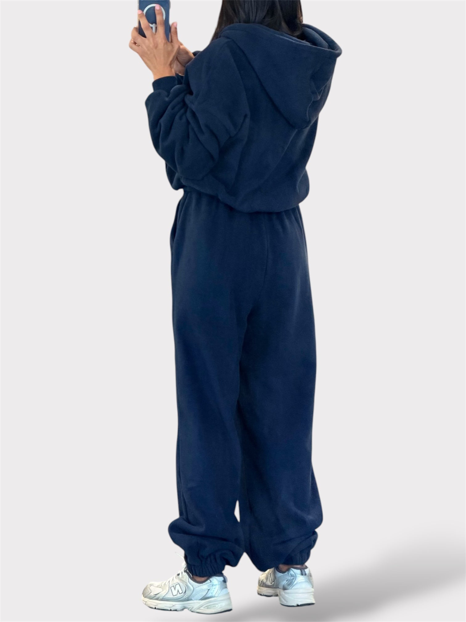 FLEECE HOODED ZIP UP AND PANTS SET-2
