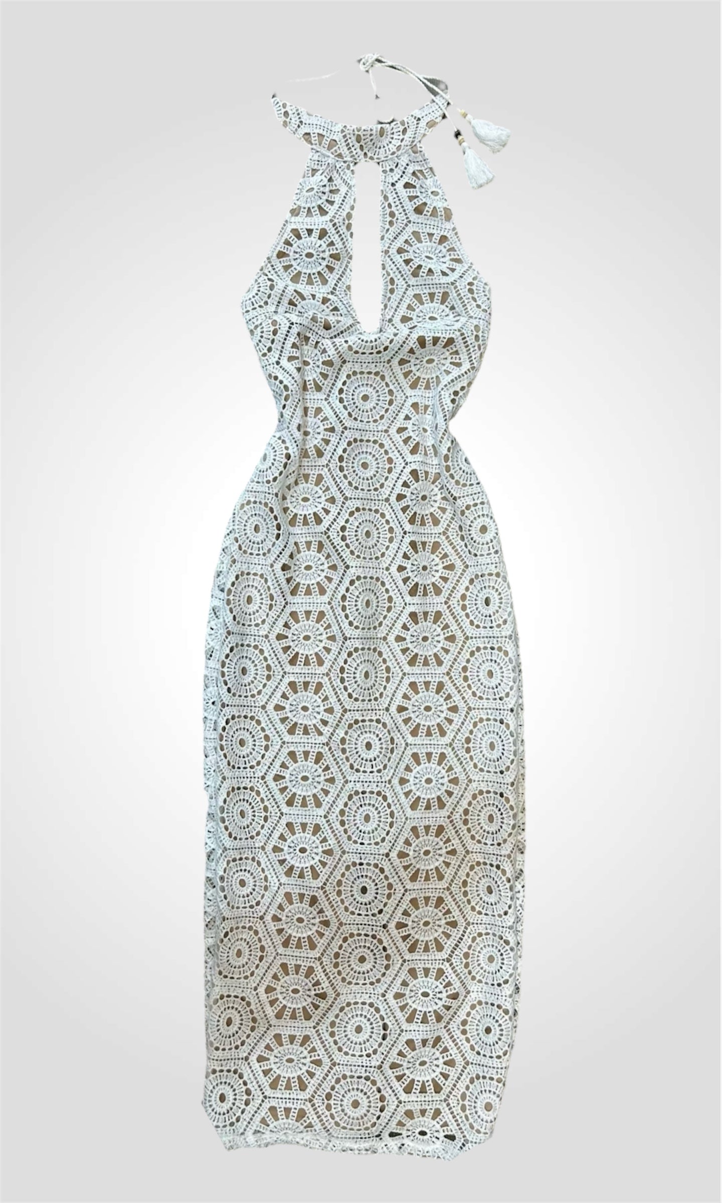 Lace Withe  Dress•-3