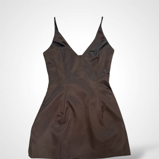 SJQ-Black Selena Satin Dress with Pockets