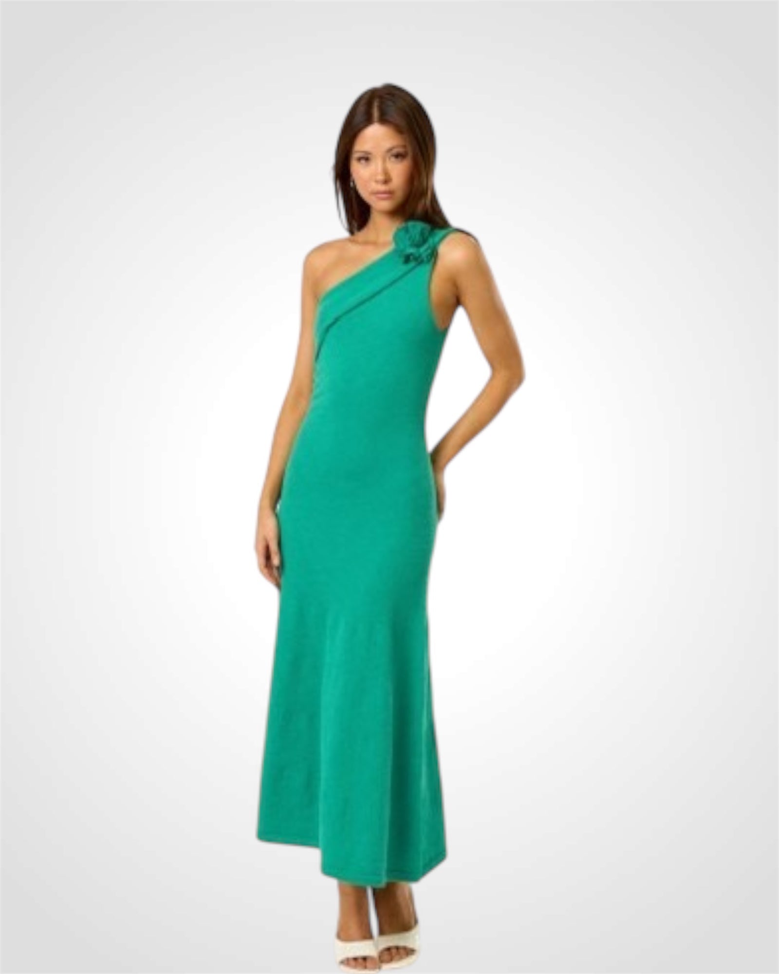 One Shoulder Sweater Dress•-3