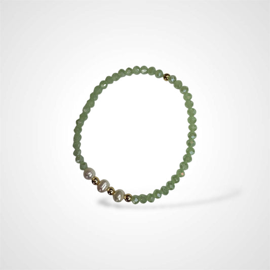 ARIA'S GREEN CRYSTALS BRACELET W PEARLS08