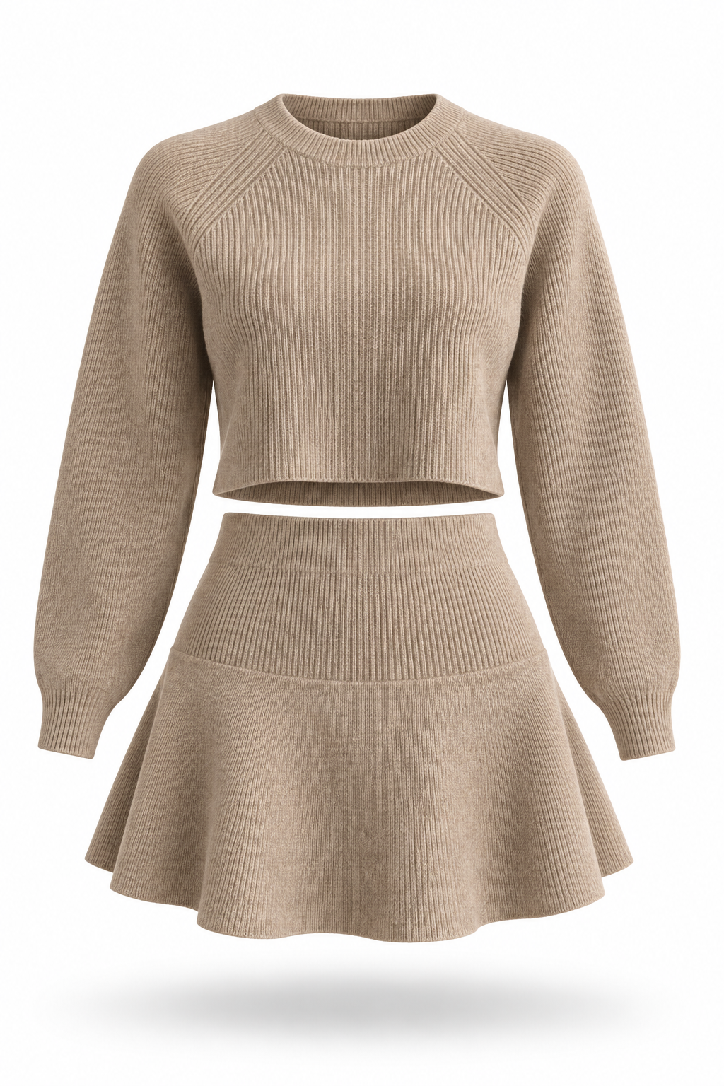 Mocha Flare Skirt Set-4
