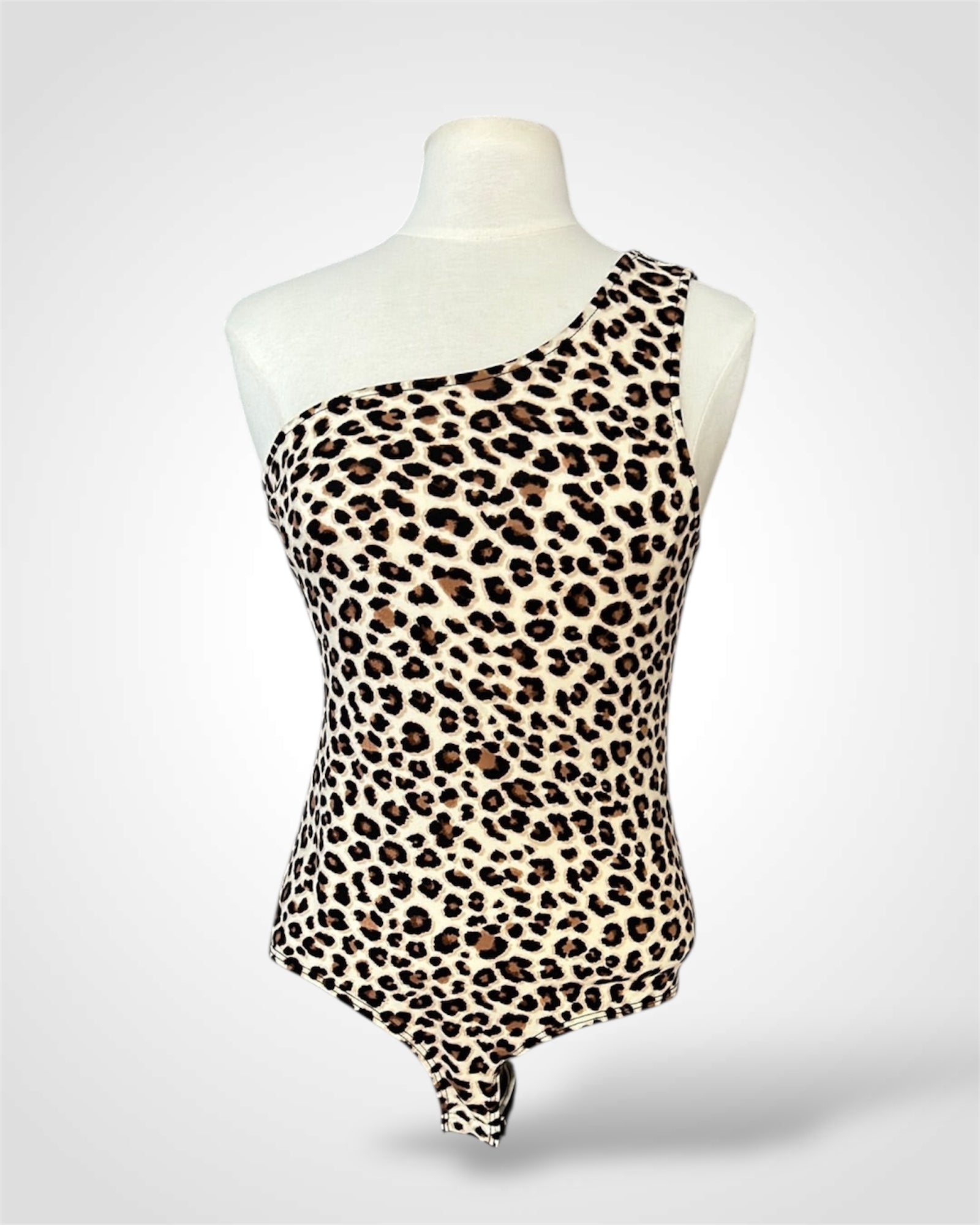 ANIMAL PRINT ONE SHOULDER BODY SUIT