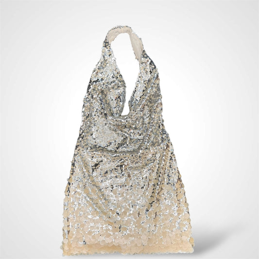 SEQUIN SILVERNUDE MINI DRESS