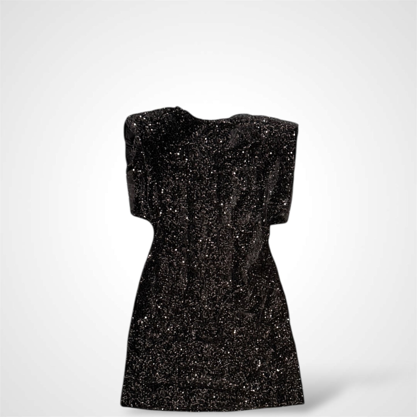 SJQ-BLACK SEQUIN MINI DRESS