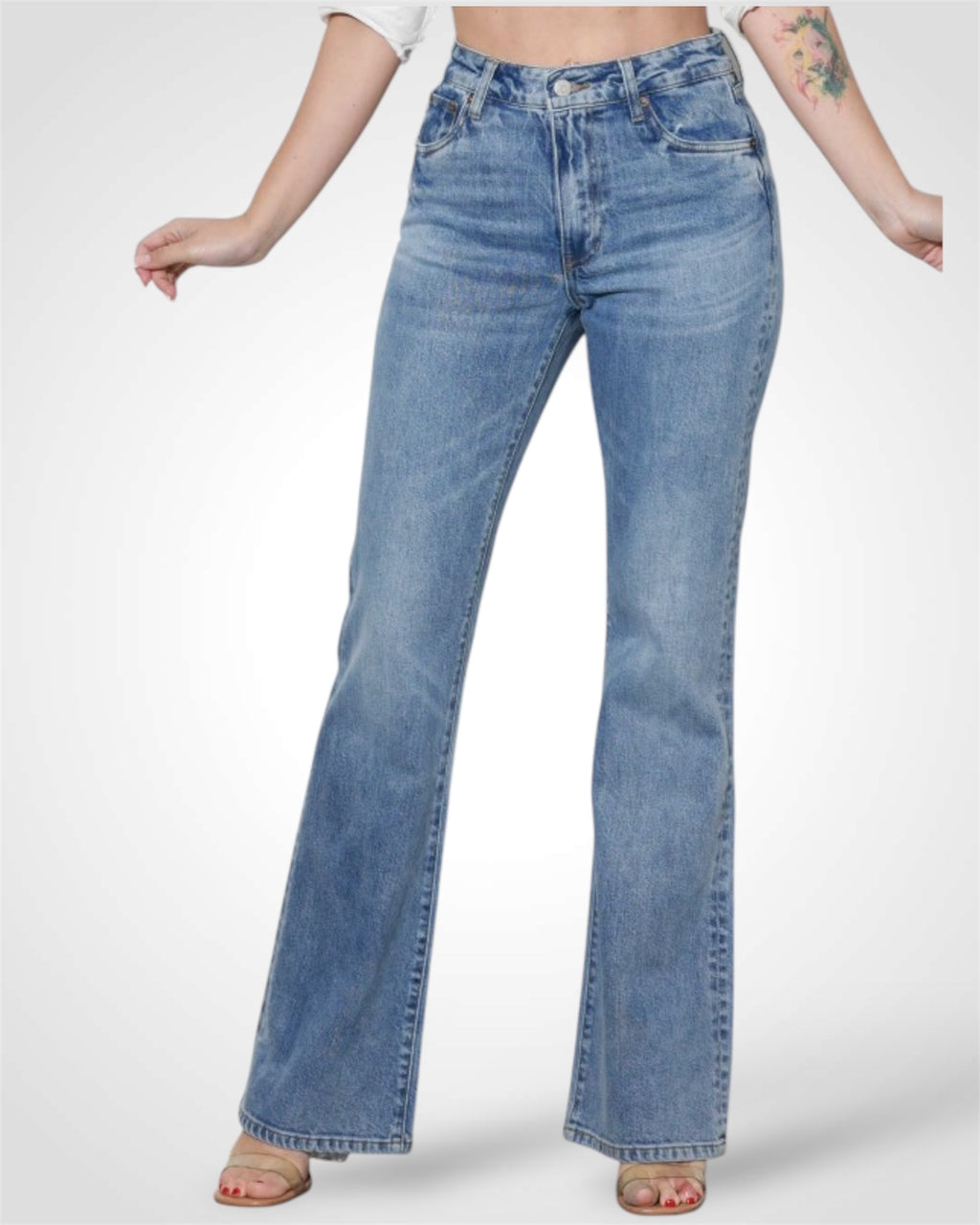 Tinted Wash Bootcut Jeans