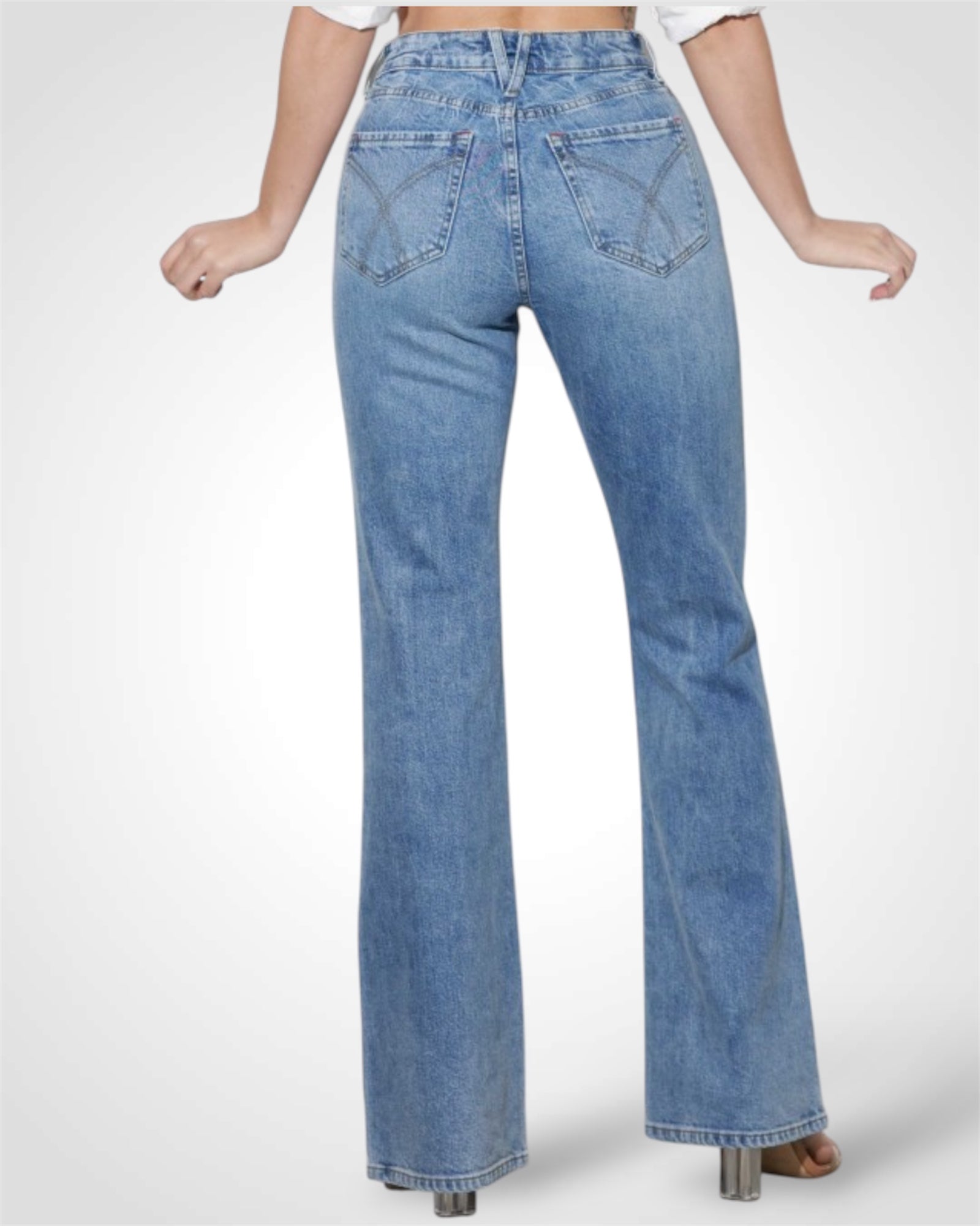 Tinted Wash Bootcut Jeans•-2