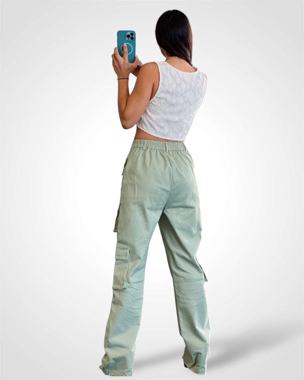 Sleeveless Textured Crop Top