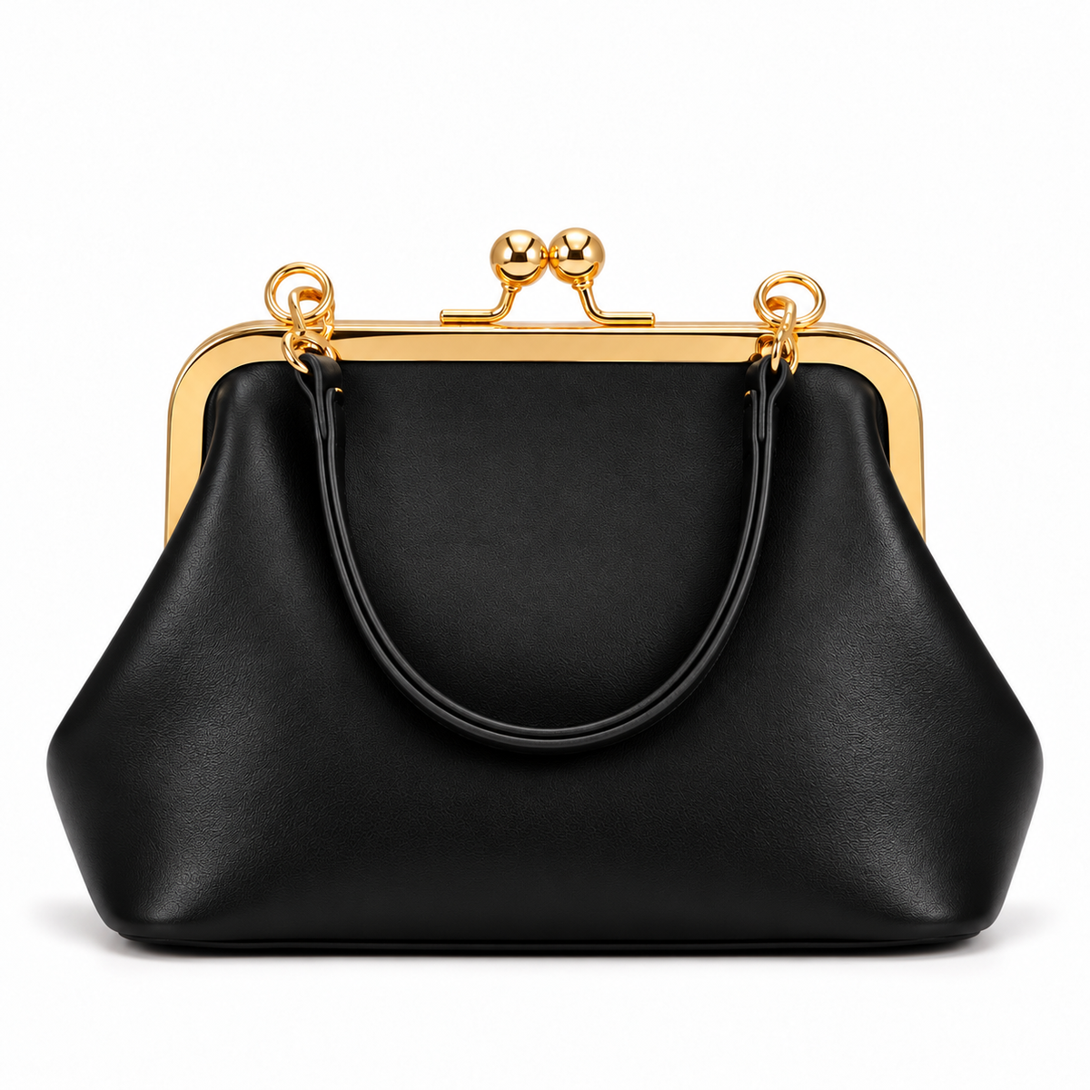 Noir Kiss-Lock Handbag-1